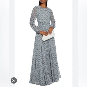 Mikael Aghal Lt Blue Printed maxi - size 4
